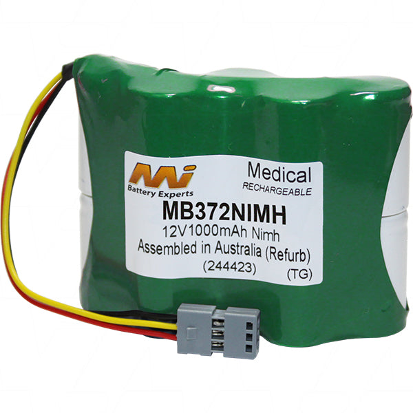 MI Battery Experts MB372NIMH 12V NiMH Medical Equipment Battery - Reliable Power for Critical Healthcare Devices, 1Ah Capacity