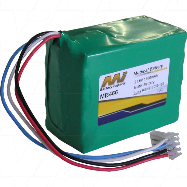 MI Battery Experts MB466 21.6V NiMH Medical Equipment Battery - 1.1Ah Capacity, 23.8Wh Output for Reliable Healthcare Device Power