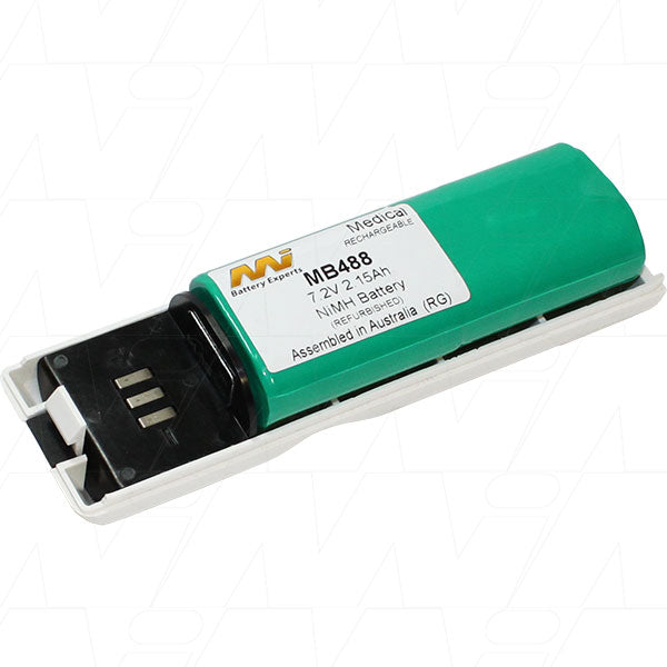 MI Battery Experts MB488 7.2V NiMH Medical Battery - 2.15Ah Capacity for Reliable Equipment Power - 15.5Wh Output