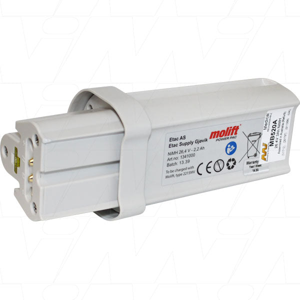 MI Battery Experts MB520A Medical-Grade 26.4V NiMH Battery for Critical Healthcare Equipment - 3Ah Capacity, Professional-Grade Reliability