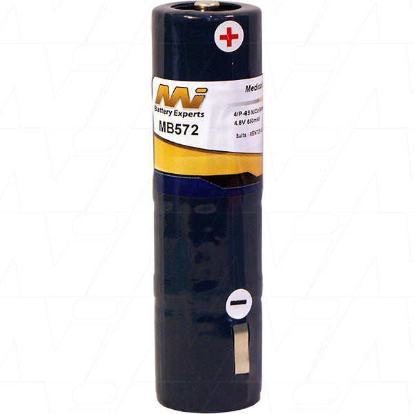 MI Battery Experts MB572 Medical-Grade 4.8V NiCd Battery, 650mAh Capacity for Critical Healthcare Devices - Reliable Power for Patient Monitoring & Diagnostics