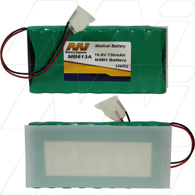 MI Battery Experts MB613A Professional-Grade NiMH Medical Equipment Battery - 730mAh, 10.8V, 119g Lightweight