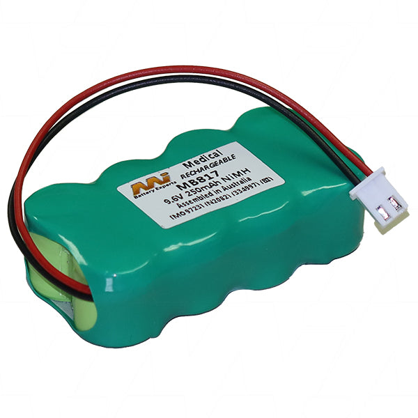MI Battery Experts MB817 9.6V 250mAh NiMH Medical Equipment Battery - Hospital-Grade Power for Diagnostic & Monitoring Devices