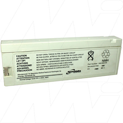 MI Battery Experts MB855 12V NiMH Medical Equipment Battery - 2.7Ah Capacity, 32.4Wh Power for Critical Healthcare Applications