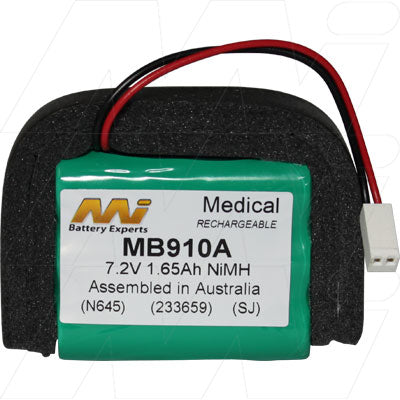 MI Battery Experts MB910A Medical-Grade NiMH Battery - 7.2V, 1.65Ah for Critical Healthcare Equipment - Hospital-Certified Power Solution