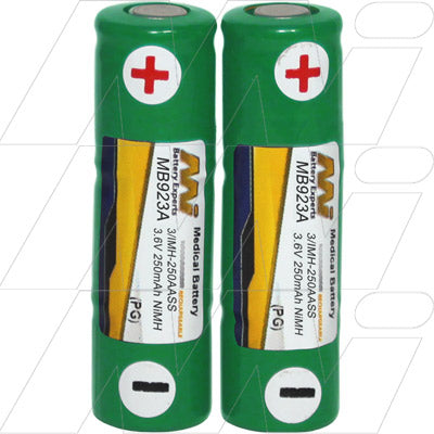 MB923A Medical-Grade NiMH Battery, 3.6V 260mAh, Compact 14.4x50.6mm Design for Reliable Performance in Critical Medical Equipment
