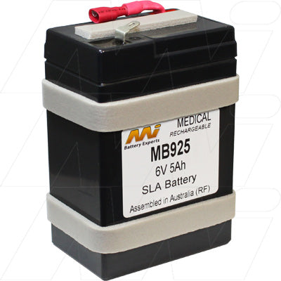 MI Battery Experts MB925 6V 5Ah Sealed Lead Acid Medical Battery - Hospital-Grade SLA for Critical Equipment