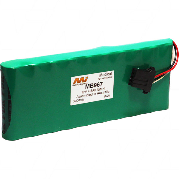 MI Battery Experts MB967 12V 4.5Ah NiMH Medical Equipment Battery - Hospital-Grade Power for Critical Care Devices