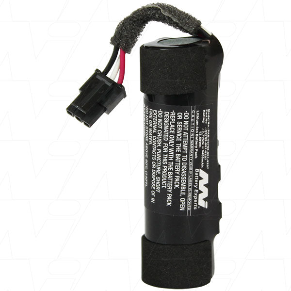 MI Battery Experts PAB-00798-601-8207-BP1 3.4Ah Pro-Grade Li-Ion Battery for Portable Audio/Video - 3.7V, 12.6Wh, 50g