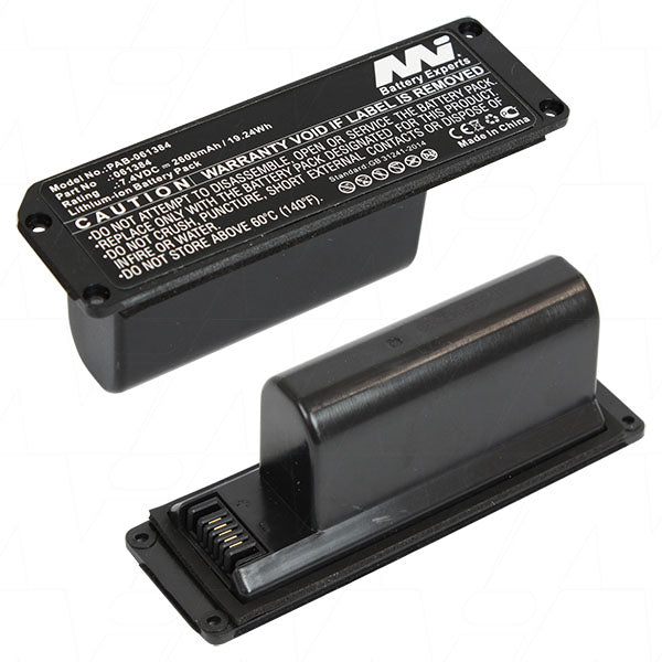 MI Battery Experts PAB-061384-BP1 Professional-Grade 7.4V 2.6Ah Lithium-Ion Battery for Premium Bluetooth Speakers - 19.2Wh, 127g
