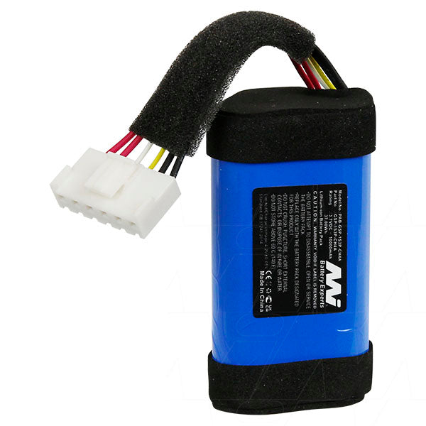 MI Battery Experts PAB-GSP-1S3P-CH4A-BP1 10Ah Lithium-Ion Battery Pack for Bluetooth Speakers - 3.7V, 37Wh, 156g