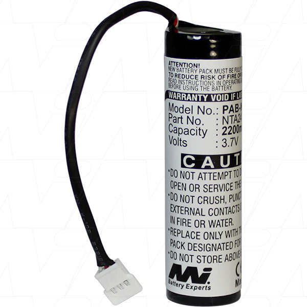 MI Battery Experts PAB-NTA2479 3.7V 2.2Ah Li-Ion Battery for Pro Audio/Video - Compact 49g, 8.1Wh Capacity