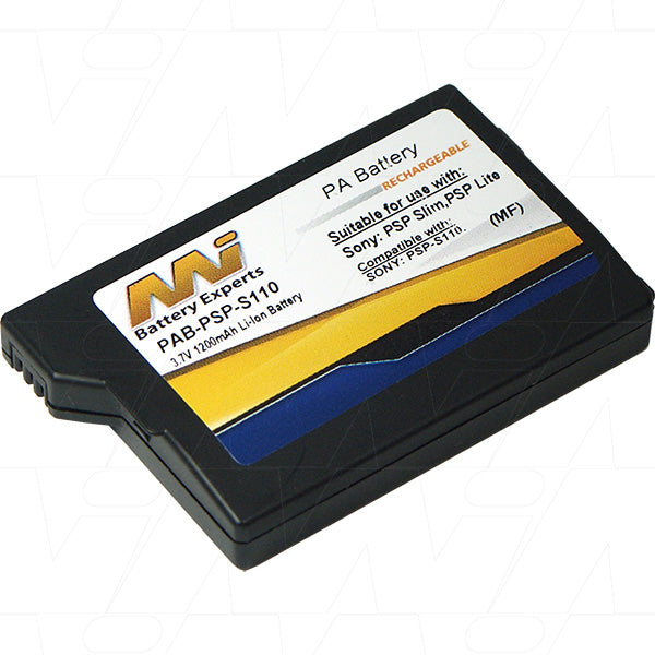 MI Battery Experts PAB-PSP-S110 Lithium-Ion Battery 3.7V, 1.2Ah, 4.4Wh for Compact Devices - Ultra-Lightweight 29.5g Professional Power Solution