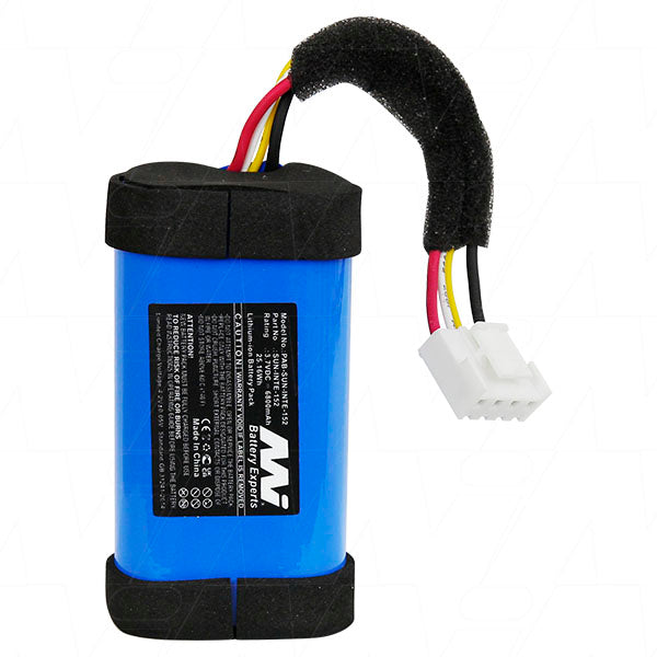 Professional-Grade Lithium-Ion Battery Pack for Bluetooth Speakers - 6.8Ah, 3.7V, 25.2Wh, 104g Compact Design