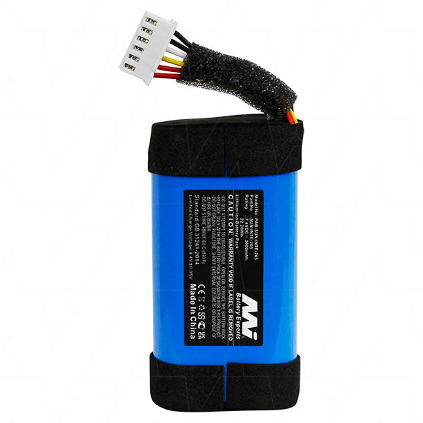 MI Battery Experts PAB-SUN-INTE-265-BP1 7.4V 3Ah Li-ion Battery for Portable Bluetooth Speakers - 22.2Wh, 102g
