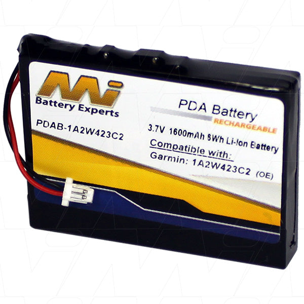 MI Battery Experts PDAB-1A2W423C2 3.7V 1.6Ah Lithium-Ion Battery for Mobile Computing & GPS Devices - 5.9Wh, 28g