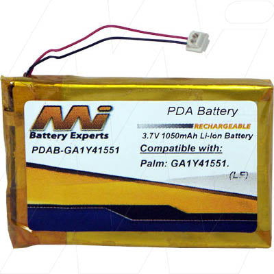 MI Battery Experts PDAB-GA1Y41551 Lithium Ion Polymer Battery 900mAh 3.7V for PDA/Pocket PC, Ultra-Light 19g, Professional-Grade