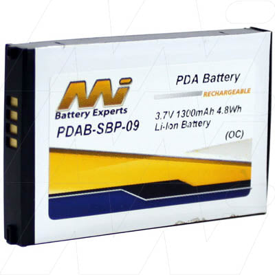 MI Battery Experts PDAB-SBP-09 Lithium-Ion Battery Pack 3.7V, 1.3Ah, 4.8Wh for Portable Electronics & Pro Tools