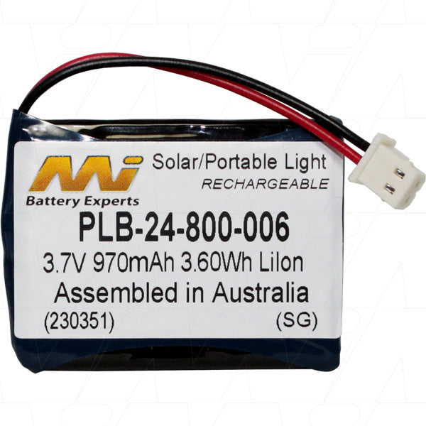 Professional LED Light Battery PLB-24-800-006 970mAh, 3.7V, 22g Compact Power for Studio & Video Lighting