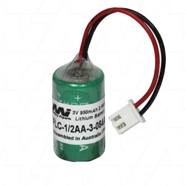 PLC-1/2AA-3-084A Lithium Backup Battery 3V, 950mAh, Industrial-Grade for Critical Systems & Data Retention