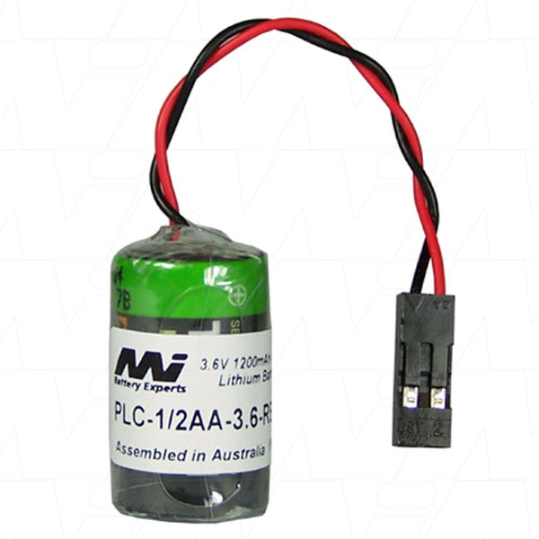 PLC-1/2AA-3.6-RE02 Lithium Battery 3.6V Industrial Memory Backup Power for PLCs & Automation Systems (1.2Ah, 14.5x25mm)