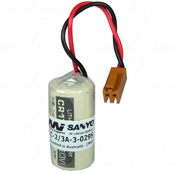 MI Battery Experts PLC-2/3A-3-029S 3V Industrial Lithium Battery for Critical Memory Backup | 1.8Ah Capacity, 5.4Wh Energy