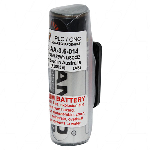 MI Battery Experts PLC-AA-3.6-014 Lithium Thionyl Chloride AA Battery - 3.6V 2.4Ah Industrial Memory Backup Power