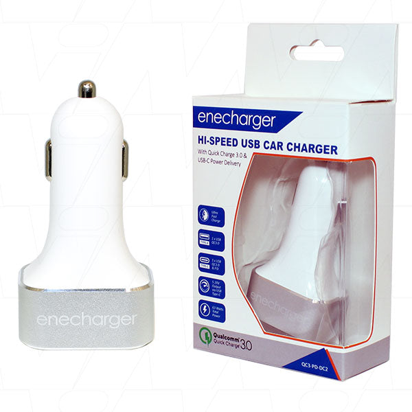 Enecharger QC3-PD-DC2 Universal Fast Charging Power Bank 5-20V Adaptive Output, 37g Ultra-Light, 3A Max Current