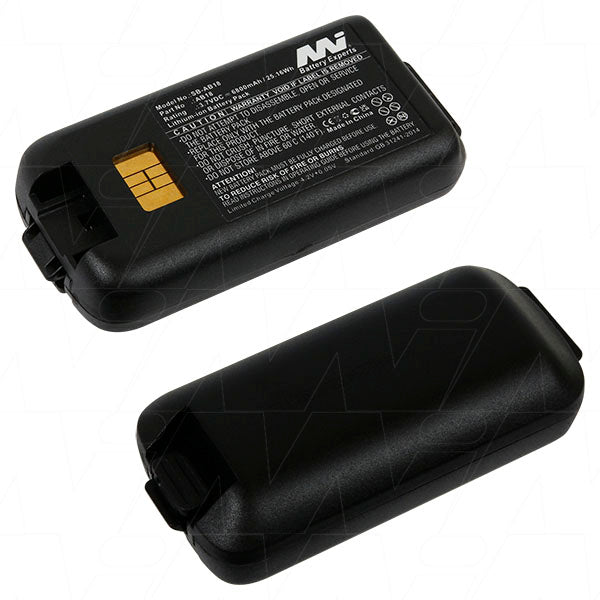 MI Battery Experts SB-AB18 Lithium-Ion Scanner Battery - 6.8Ah, 3.7V, 25.2Wh - Professional-Grade Power for Mobile Data Collection (112.5g)