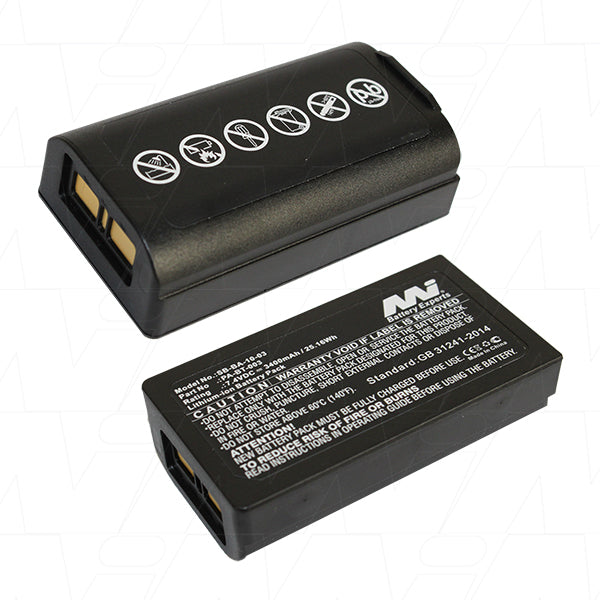 MI Battery Experts SB-BA-10-03 Professional-Grade 7.4V 3.4Ah Lithium-Ion Battery for Portable Printers - 25.2Wh, 110g