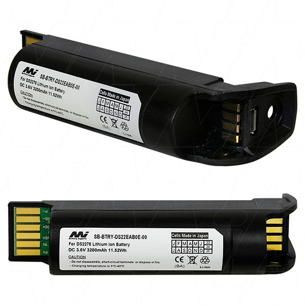 MI Battery Experts SB-BTRY-DS22EAB0E-00 Lithium-Ion Scanner Battery 3.6V 3.2Ah for Barcode Scanners & Data Terminals