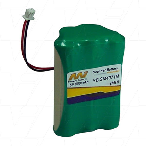 MI Battery Experts SB-SM4071M NiMH Barcode Scanner Battery - 6V 800mAh, Professional-Grade Power for Warehouse & Retail Scanning (65g)