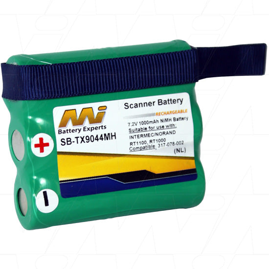 MI Battery Experts SB-TX-9044MH Professional 7.2V NiMH Barcode Scanner Battery - 1Ah Capacity, 120g Lightweight Design for All-Day Scanning Performance