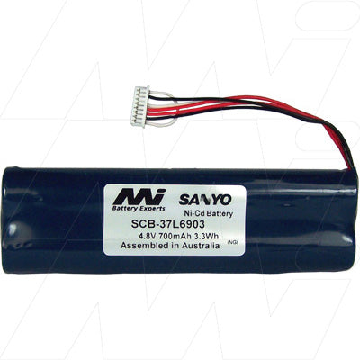 MI Battery Experts SCB-37L6903 4.8V 700mAh NiCd Battery Pack - Professional-Grade Power for Electronic Devices & Specialised Equipment