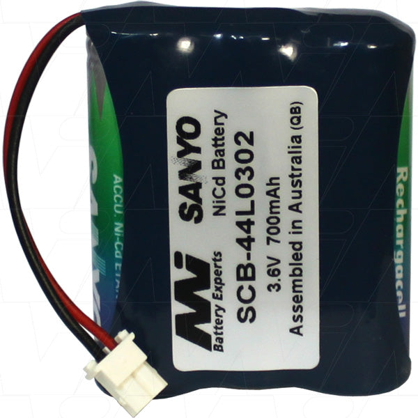 MI Battery Experts SCB-44L0302 3.6V 700mAh NiCd Battery Pack - Professional-Grade Power for Industrial & Emergency Lighting