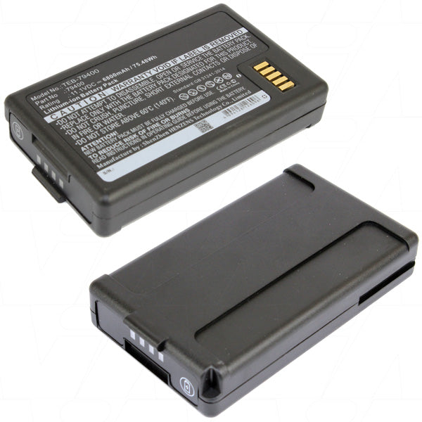 MI Battery Experts SEB-79400 Professional Lithium Ion Battery for Surveying Equipment - 11.1V, 6.8Ah, 75.5Wh, 326g