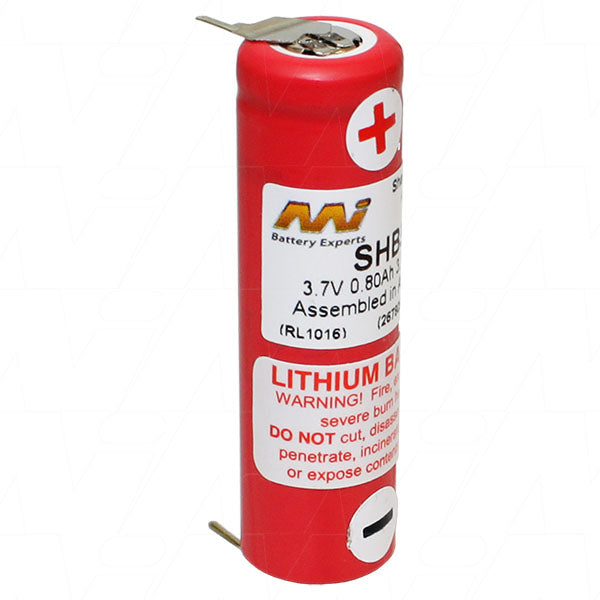 MI Battery Experts SHB52 3.7V 800mAh Li-Ion Battery for Pro Hair Clippers & Trimmers - Compact 20g Design
