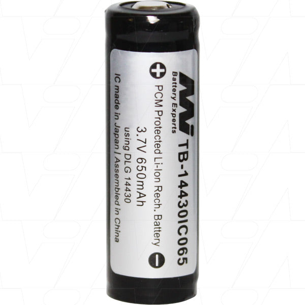 MI Battery Experts TB-14430IC065-BP1 Professional 14430 Li-Ion Rechargeable Battery, 650mAh, 3.7V, for High-End Devices
