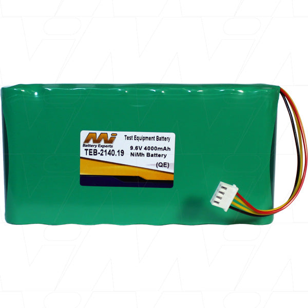MI Battery Experts TEB-2140.19 NiMH 9.6V 4Ah Test Equipment Battery | Professional-Grade Power for Precision Testing