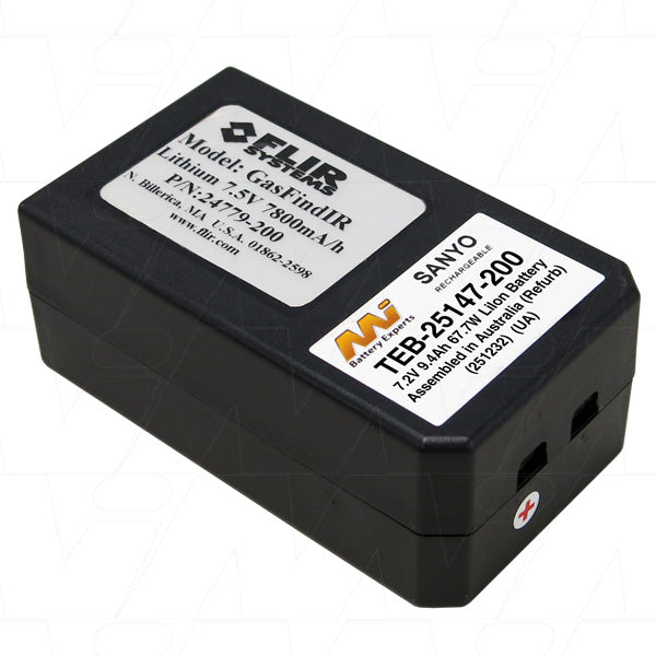 MI Battery Experts TEB-25147-200 7.2V 9.4Ah Lithium-Ion Pack for Test Equipment - 67.7Wh, 380g, Compact 56x40mm