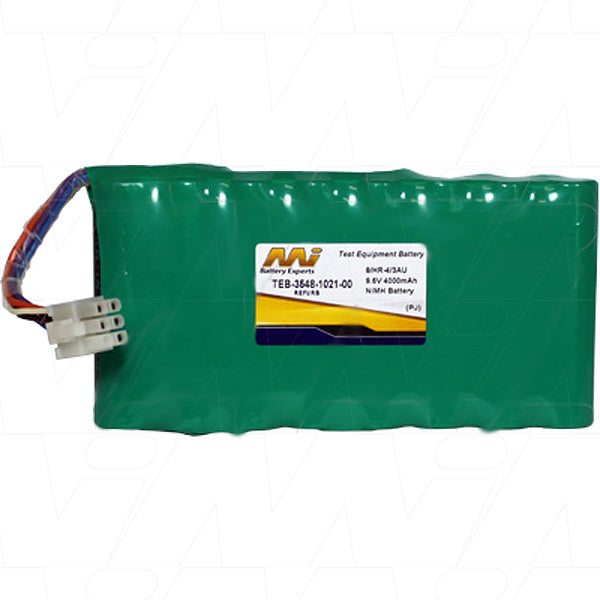 MI Battery Experts TEB-3548-1021-00 NiMH 9.6V 4Ah Professional Battery Pack for Industrial Equipment, 38.4Wh, 450g