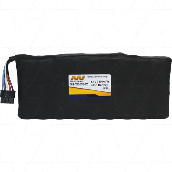MI Battery Experts TEB-7020-0012-500 11.1V 86.6Wh Lithium-Ion Battery Pack for Test Equipment - 7.8Ah Capacity, 463g Weight