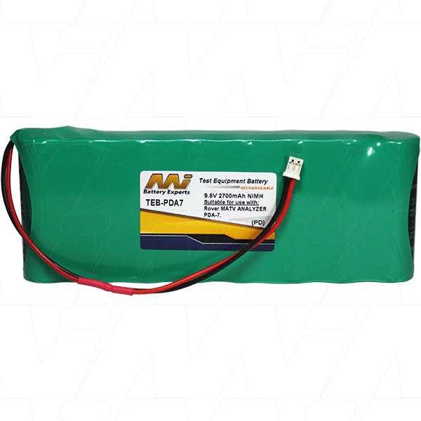 MI Battery Experts TEB-PDA7 9.6V 2.7Ah NiMH Test Equipment Battery - Professional-Grade Power for Precision Testing & Lab Instruments