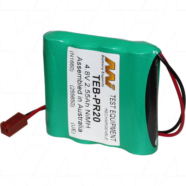 TEB-PR20 4.8V NiMH Professional Test Equipment Battery - 2.55Ah Capacity, Stable Voltage, OEM Compatible