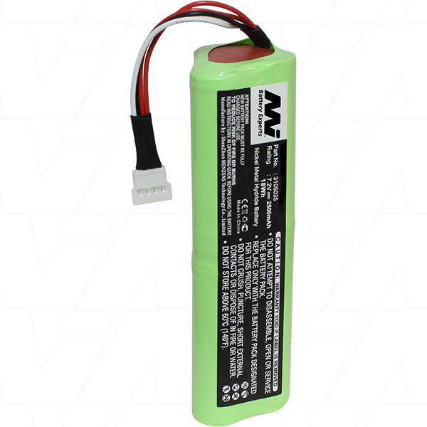 MI Battery Experts TEB-Ti25 7.2V NiMH 2.5Ah Battery Pack - Professional-Grade Power for Portable Equipment & Test Instruments