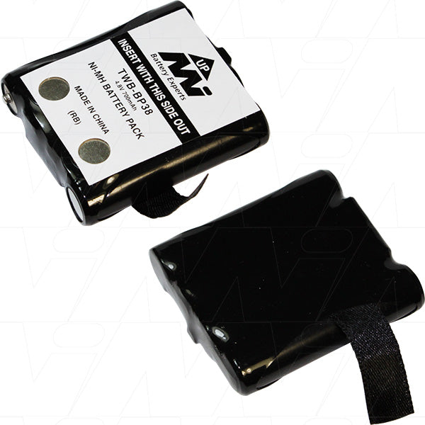 MI Battery Experts TWB-BP38 Professional Two-Way Radio Battery Pack 700mAh NiMH, 4.8V, 53g Lightweight, Compact Design for Extended Communication