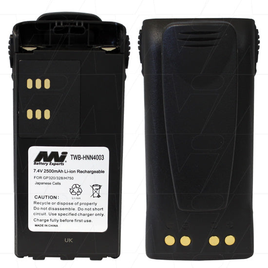 TWB-HNN4003 Professional Li-Ion Battery Pack 2.5Ah, 7.4V, 18.5Wh for Two-Way Radios - Extended Runtime, Lightweight 175g