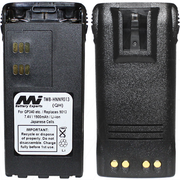 Professional TWB-HNN9013 Two-Way Radio Battery 7.4V Li-Ion, 2.27Ah/16.8Wh, 121g, Extended Runtime for Security & Events