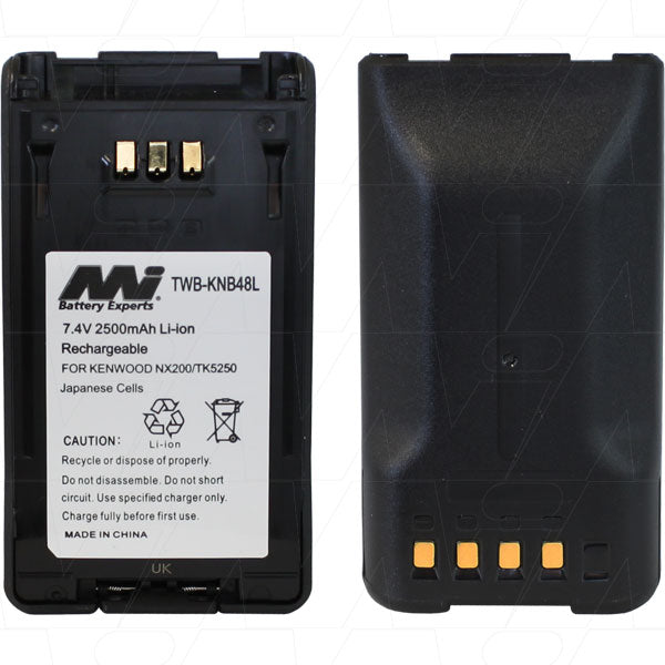 TWB-KNB48L Professional 7.4V 2.5Ah Li-Ion Two-Way Radio Battery Pack - Long-Lasting Power for Security & Public Safety