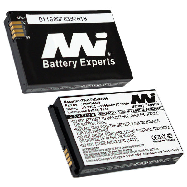 MI Battery Experts TWB-PMNN4468 Professional Two-Way Radio Battery - 1.8Ah Lithium Ion, 3.7V, 37g Ultralight, Long-Lasting Power for Security & Industrial Use